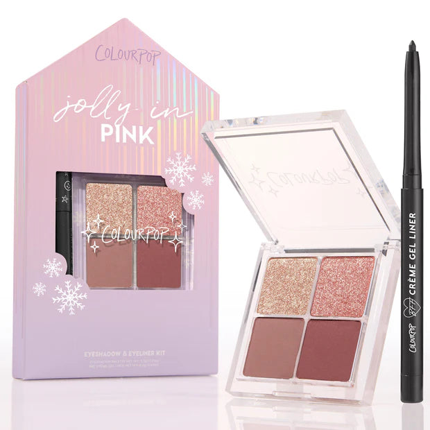 Colourpop Pink eyeshadow palette & gel liner kit