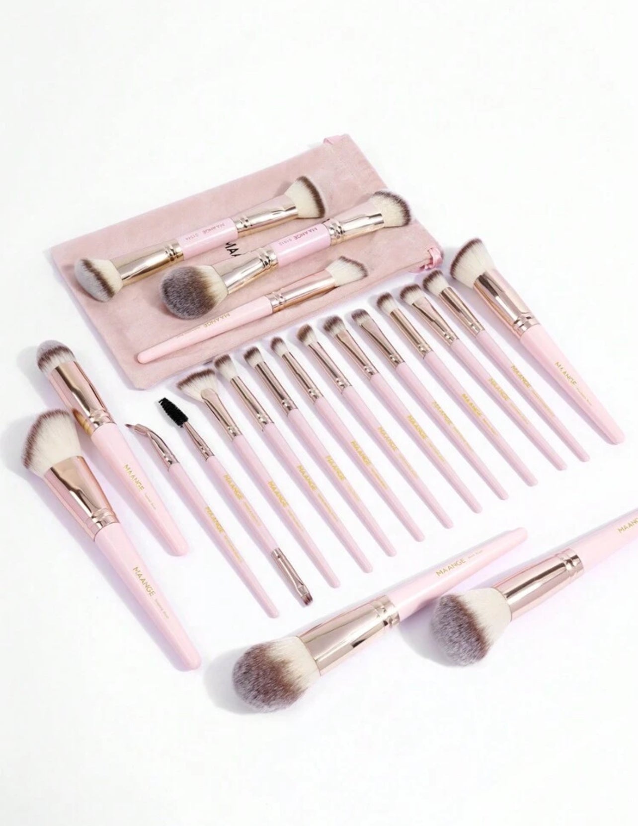 Maange Professional Brush Set 20 piezas rosas