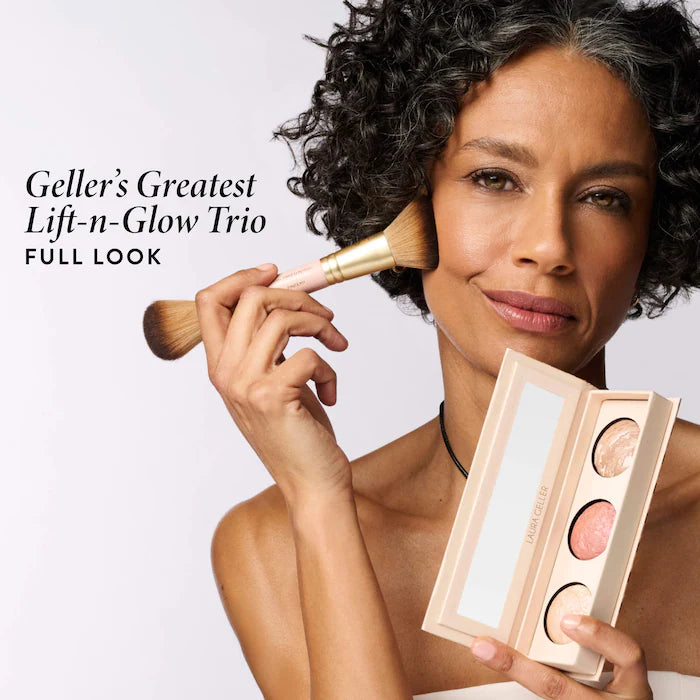 Laura Geller Geller's Greatest Lift-n-Glow Face Palette & Dual-Ended Blush + Bronzer Brush